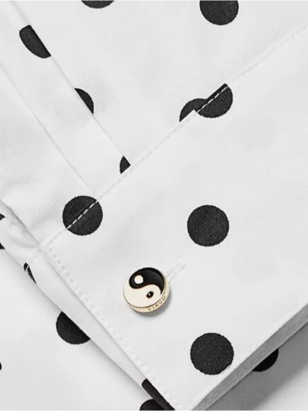 STAUD White Maxi Dress with Black Polka Dots sold out - Picture 7 of 9